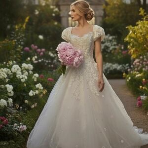 Frank Massandrea Diamond Collection Vintage Wedding Gown Size 12